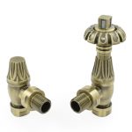 West Thermostatic Valves, Poppy, Antique Brass Angled – 10mm