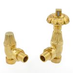 West Thermostatic Valves, Poppy, Un-Lacquered Brass Angled – 10mm