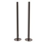 Trade Direct Black Nickel Pipe Covers 300mm (pair)
