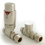 West Thermostatic Valves, Realm, Satin Nickel Straight