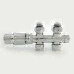 West Thermostatic Valves, Realm Twin, Chrome Straight