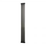 Trade Direct 2 Column Vertical Radiator, Raw Metal, 1800mm x 196mm