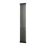 Trade Direct 2 Column Vertical Radiator, Raw Metal, 1800mm x 284mm