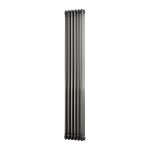 Trade Direct 3 Column Vertical Radiator, Raw Metal, 1800mm x 287mm