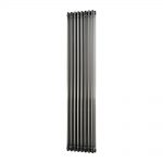Trade Direct 3 Column Vertical Radiator, Raw Metal, 1800mm x 376mm