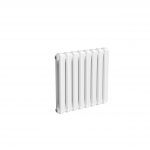 Reina Coneva Modern Column Horizontal Radiator, White, 550mm x 580mm – Double Panel