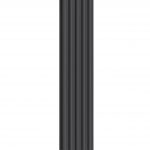 Reina Coneva Modern Column Vertical Radiator, Anthracite, 1500mm x 370mm – Double Panel