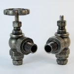 West Manual Valves, Rosa, Pewter Angled