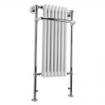 Trade Direct Nottingham Traditional Towel Rail, Chrome/White, 1130x553mm (Electric)