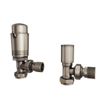 Trade Direct Thermostatic Valves, Modern, Natural Pewter Angled