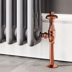 Trade Direct Thermostatic Valves, Traditional Metal Head, Copper Angled