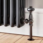 Trade Direct Thermostatic Valves, Traditional Wooden Head, Black Nickel Angled