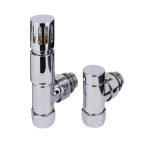 Nordic Thermostatic Valves, Cylinder, Chrome Angled
