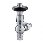 Nordic Thermostatic Valves, Traditional XL, Chrome/Black Angled
