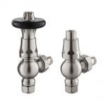 Nordic Thermostatic Valves, Traditional XL, Nickel/Black Angled
