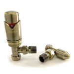 West Thermostatic Valves, Wave, Antique Brass Angled