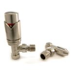 West Thermostatic Valves, Wave, Satin Nickel Angled