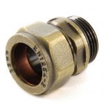 West Old English Brass Abbey 22mm Compression Adaptor