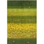 FLORA AND MYTHICAL FOWLS ON STRIPES 1